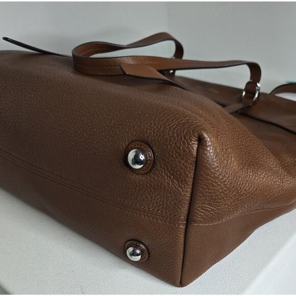 Rebecca Minkoff Signature Top Zip Tote Bag Dk Luggage Cognac MSRP $358 - Picture 8 of 15